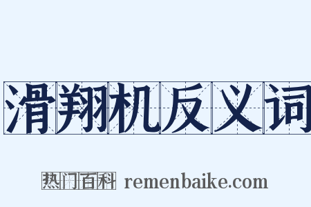 滑翔机反义词是什么意思的图片